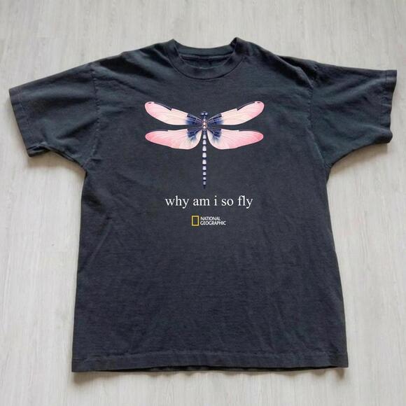 Tops - National Geographic Black Dragonfly T-Shirt 3